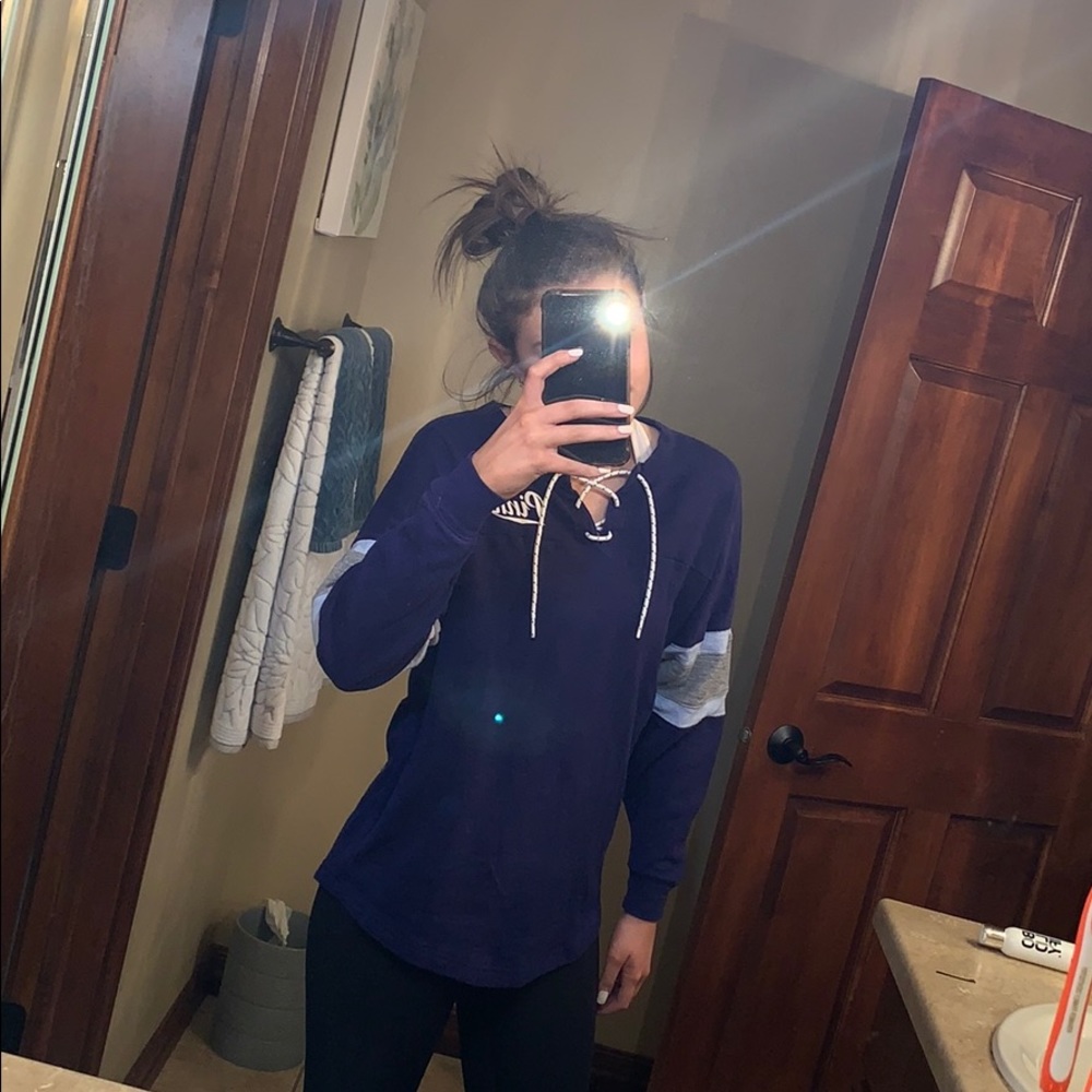 PINK blue long sleeve T-Shirt👕